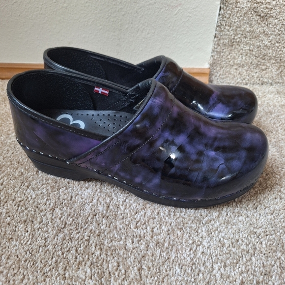 Sanita Purple Black Clogs Slip On Slip Resistant Womens Size Eur 41 - US 10 - Picture 3 of 8